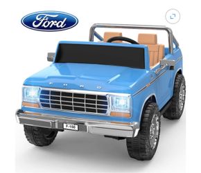 TOKTOO Licensed 1973 Ford F-150 24V 2 Seater Ride On Car for Kids, Electric Ride On Toys with Parent Remote Control, 400W Powerful Wheel, LED Lights, 