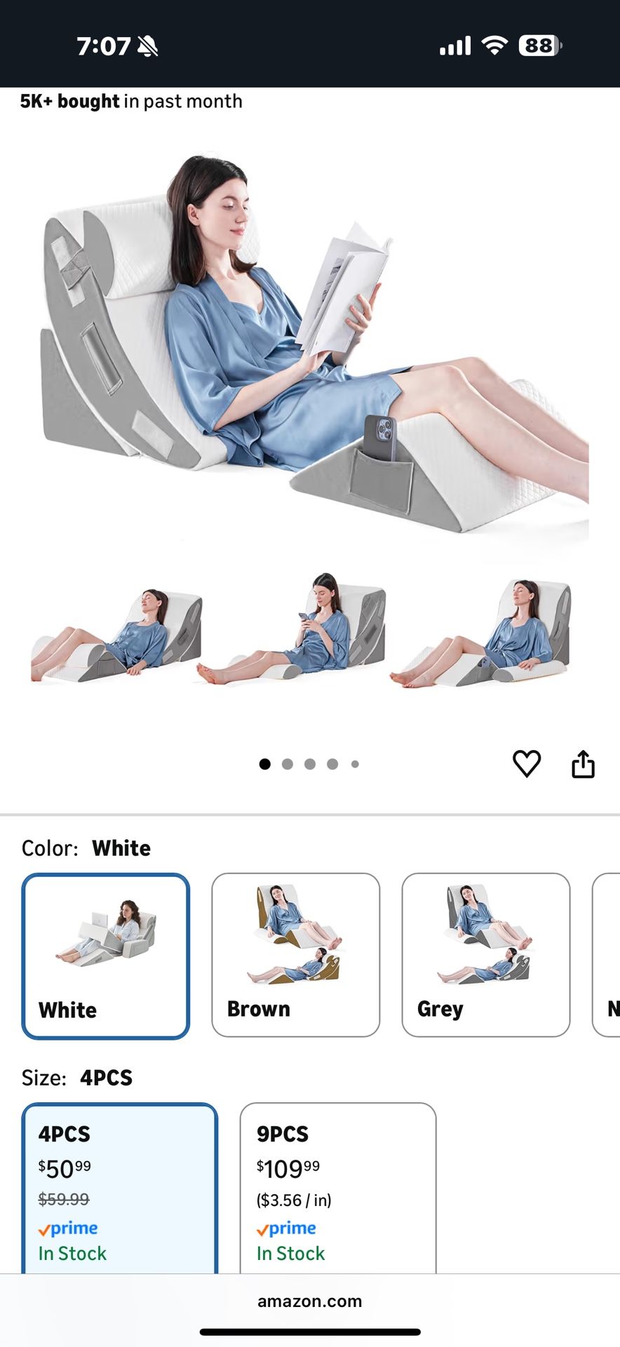 Orthopedic Bed Wedge Pillow Set