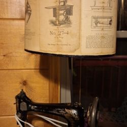 Converted Singer Sewing Machine Lamp