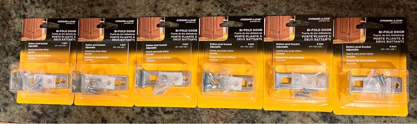 6X $4 Ea. Prime-Line Bi-Fold Door Pivot Bracket, Floor and Jamb Mount,