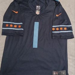 Justin Fields Men's Size Large Navy City Edition Series Jersey  New Chicago Bears OHIO STATE