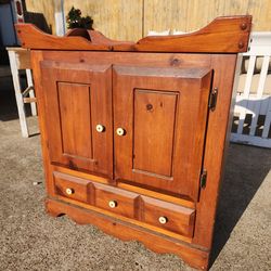 Pine Dry Vanity Sink Cabinet