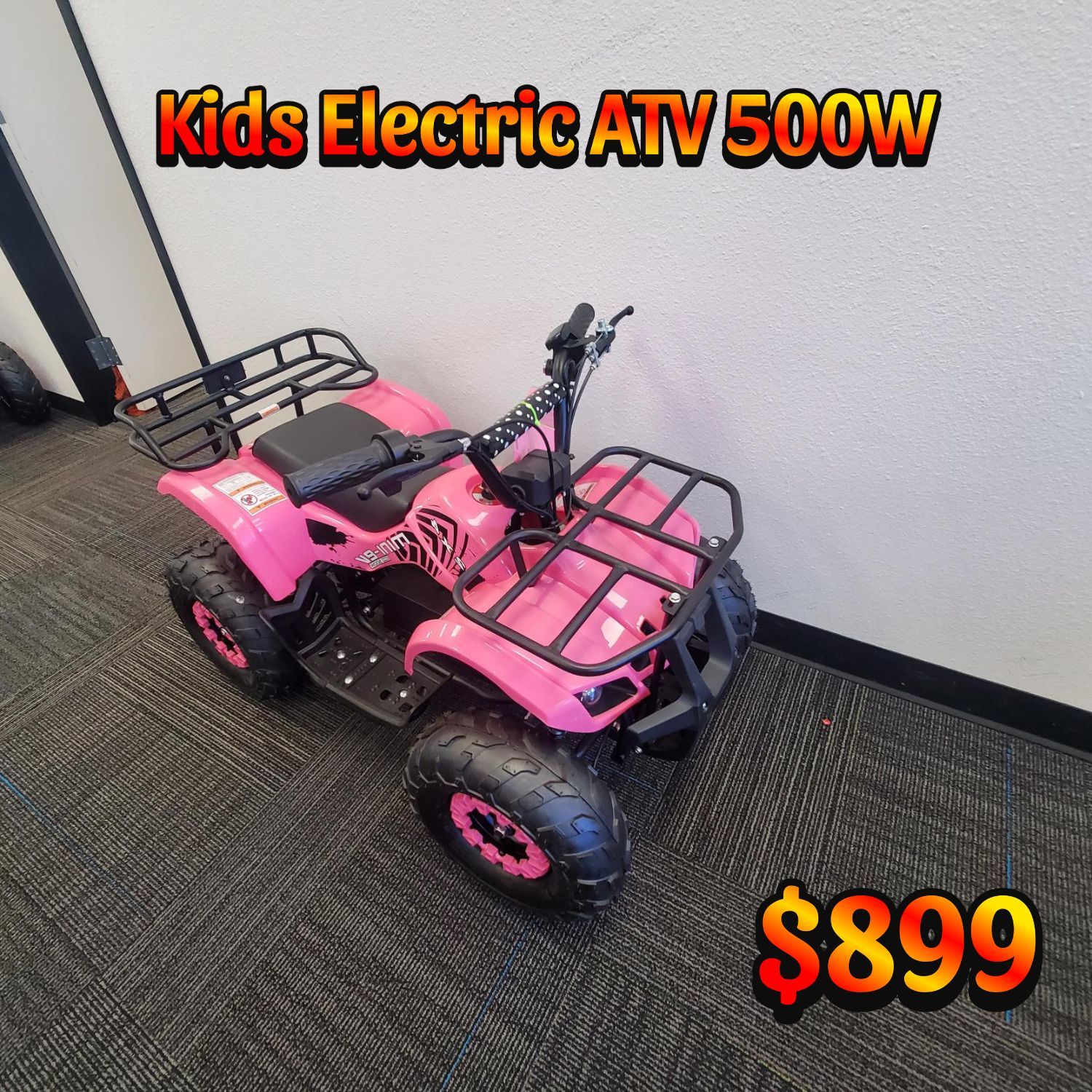 Electric ATV For Sale in Sacramento! Kids Electric Quad, 500W Motor, 36V Battery, Reverse & Alarm Features, at Affordable Price of Only $899