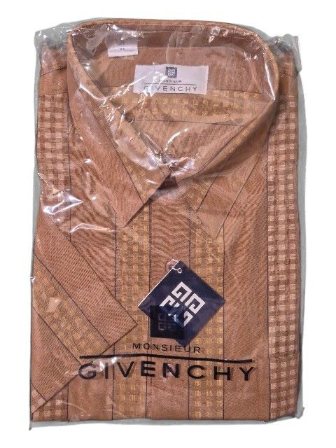 Monsieur Givenchy Vintage Men’s Short-Sleeve Button-Up Shirt (XL) — Sealed w/ Tags