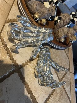 Z Gallerie Metallic Skeleton Hands (set)