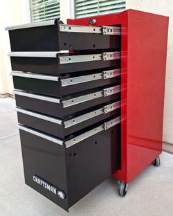 Excellent Sears Craftsman 6 Drawers Rolling Tool Box/ Side Cabinet.