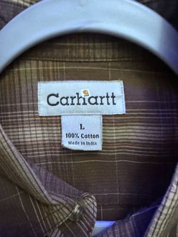Carhartt button up brown pattern