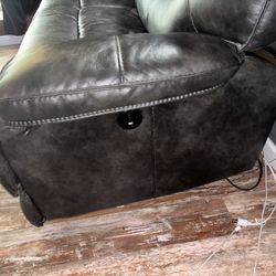 Brown Leather Couch 