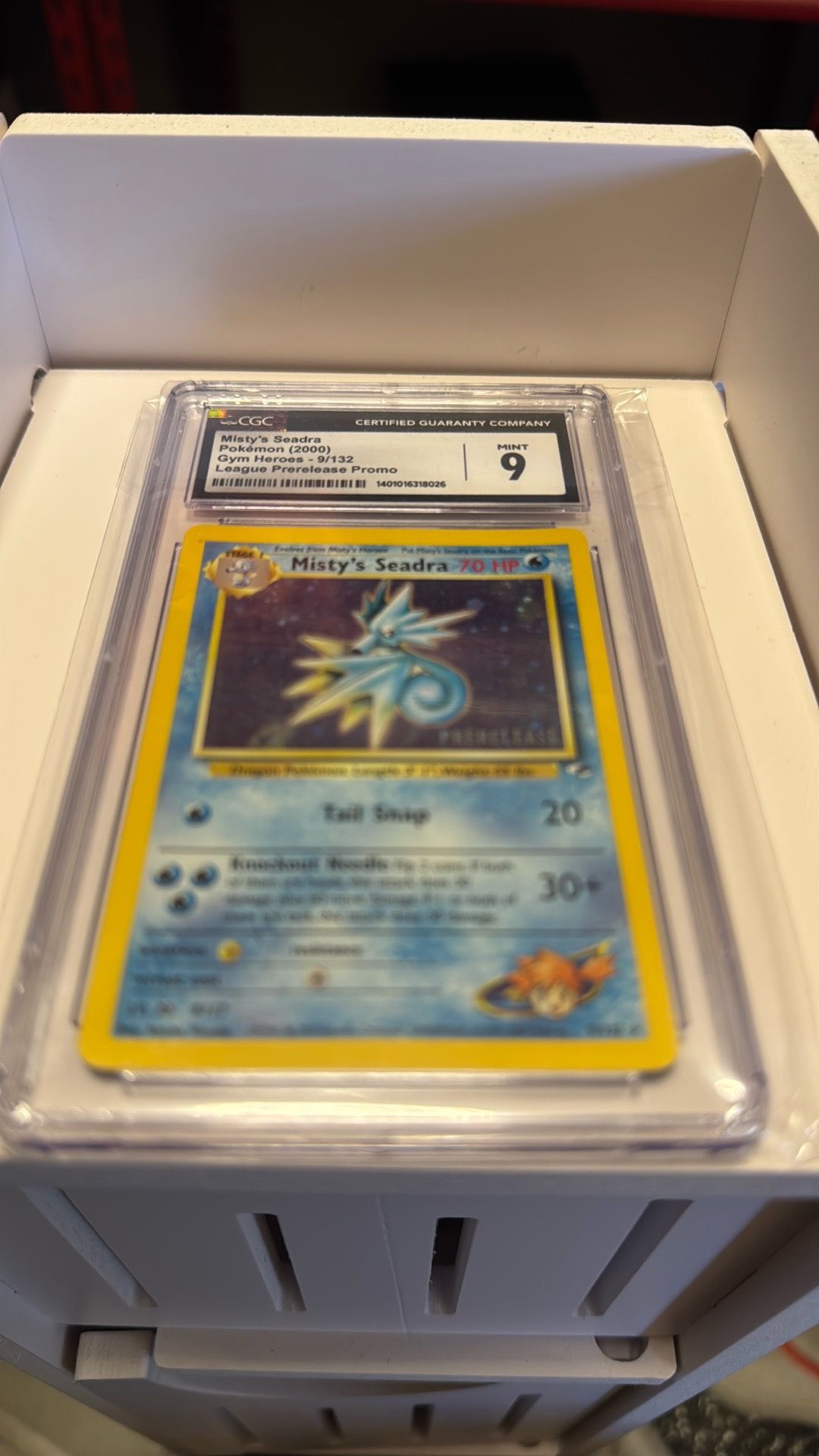 🔥 CGC 9 Misty’s Seadra Prerelease Promo Pokémon Card 🔥