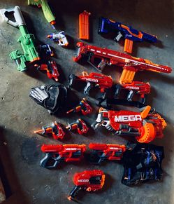 NERF FULL ARSENAL, / Buy LOT/ MEGA, 17 Guns, Ammo