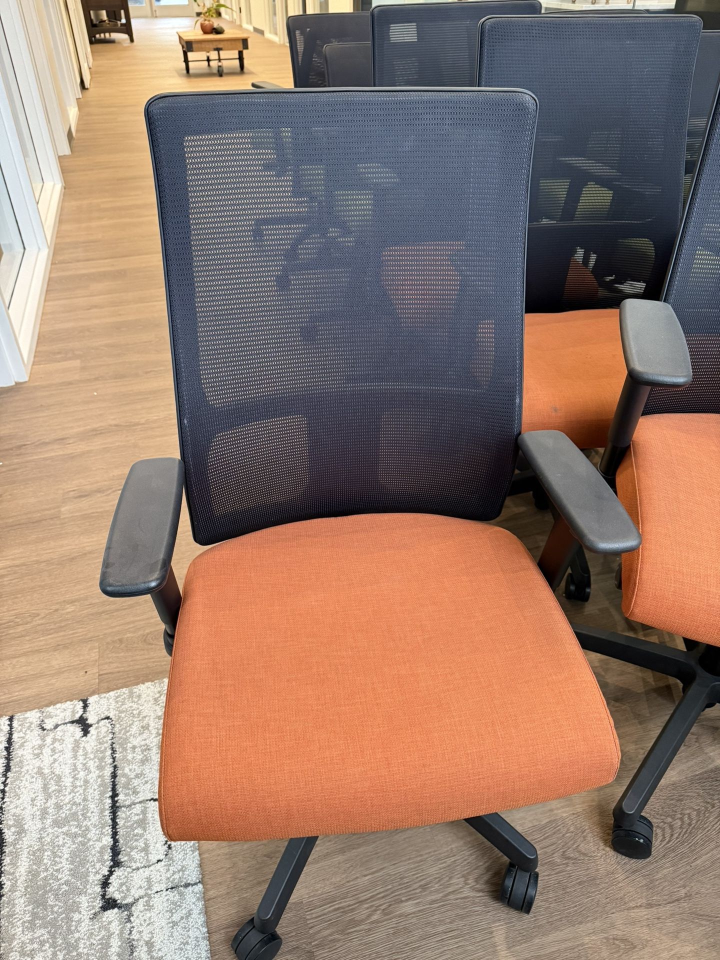 Set Of 4 - Hon Fabric Seat Orange 