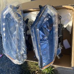 For Nissan Rogue Headlights Lamps Set 2014 2015 2016 Halogen Driver and Passenger Side