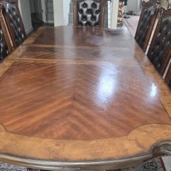Mohagany Full Size Dining Table 8 Chairs 