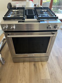 KitchenAid Dual Fuel Stainless Steel Downdraft Range Model KSDG950ESS