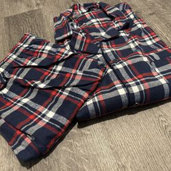Men’s Pajama Set Plaid Pants with Pockets XL Pjs