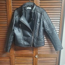 Elvi Faux Leather Jacket