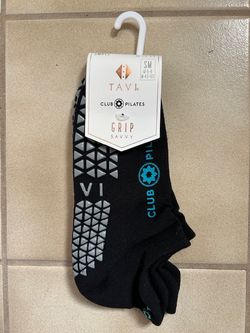 Brand new Tavi Club Pilates Grip Savvy socks with original tags attached.