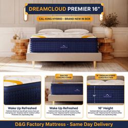 DreamCloud Premier cal -king  - Rest 16" Hybrid Mattress
