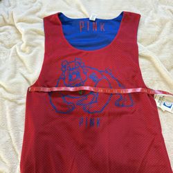 Victoria Secret Pink Fresno State Bulldog jersey Reversible  Tank Sz Medium