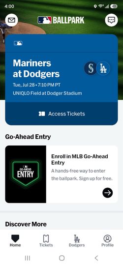 Dodger Tickets