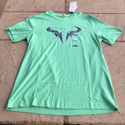 New Nike Rafa Nadal Tennis Shirt Green Men’s L Large