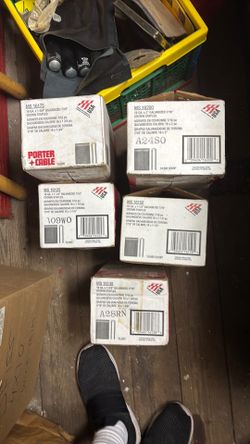 5 cases porter cable crown staples NOS