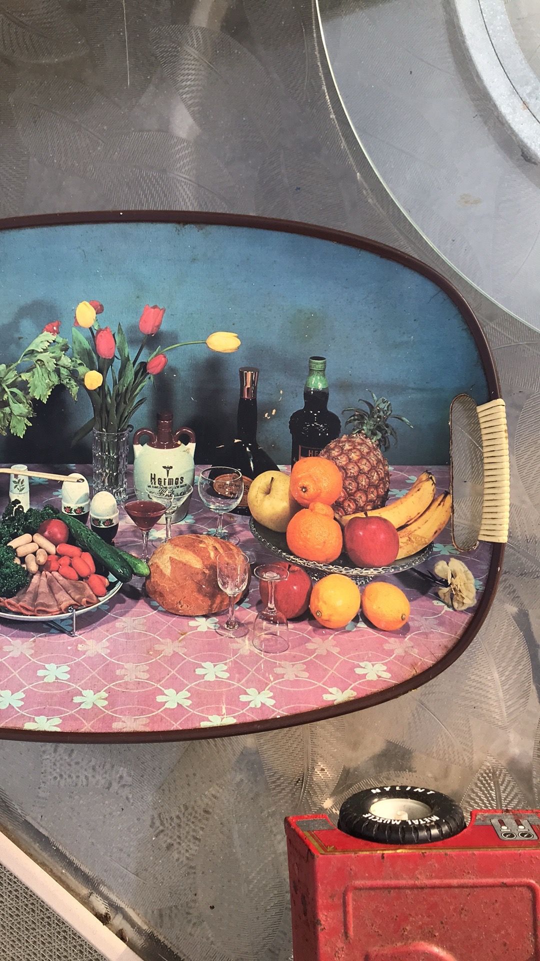 Old Strong Serving Decorative Food Tray Japan 1970’s 1980’s