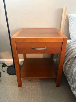 Wood Bedside Table