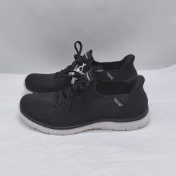 Skechers Swift Fit Hands Free Womens Sneakers Size 6 Black Athletic Casual Shoes