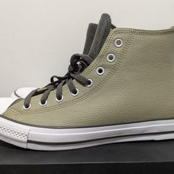 Converse Chuck Taylor All Star Hi Leather Mossy Sloth Green Men's Size 10.5 A06571C