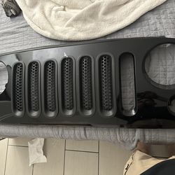 grille jeep wrangler rubicon 2007 and 2018 black