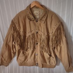 1985 Vintage M. Julian Men's Fringe Leather Jacket