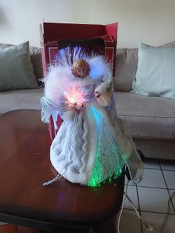 Angel Con Luces Para El Árbol De NAVIDAD  O ADIRNAR