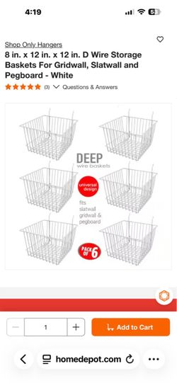Black Wire Basket 12x12x8 Inch