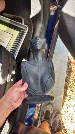 Dark Gray Female Bust Sculpture Figurine