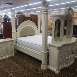Michael Amini Monte Carlo Snow Bedroom Set