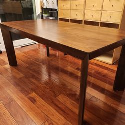 Mahogany Brown Wood Cade Extension Dining Table