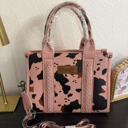 Wrangler Tote Crossbody Cow Print New