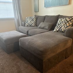 Sectional Couch with Footstool 