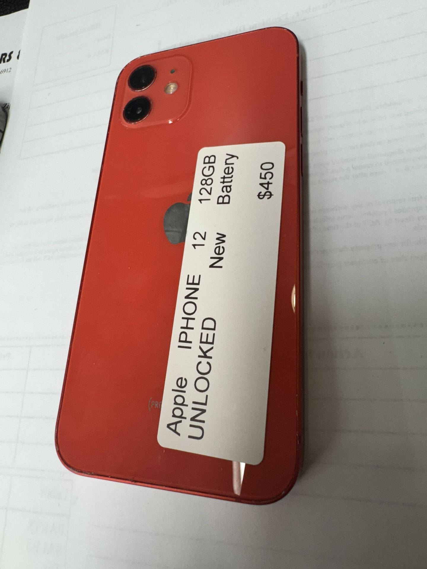 Apple iPhone 12 128gb Unlocked New Battery 