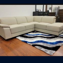 *Ad Special*---Portofino Charming Leather Sectional Sofa---Delivery And Easy Financing Available 👍 