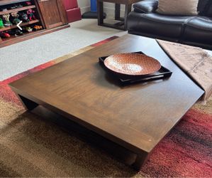 Luxury Wood Coffee Table + 2 End Tables & Large Area Rug Set