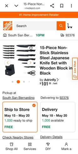 Knife Set With Sharpener