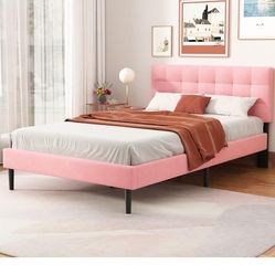 Pink Queen Bed And. Mattress