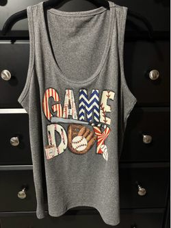 New. Women’s Size Large Game Day Baseball Graphic Tank Top