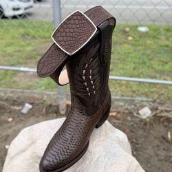 Bota Vaquera Con Cinto 