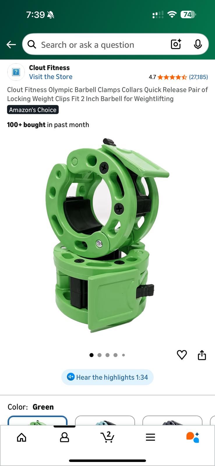 Olympic Barbell Clamps