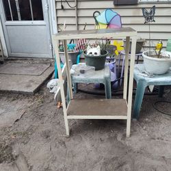 Thick Metal Table With Glass Top