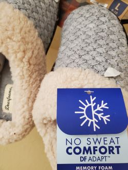 NWT Dearfoam Memory Foam Df Adapt Slippers, Womens L 9 10