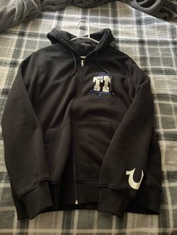 True Religion Black Zip-Up